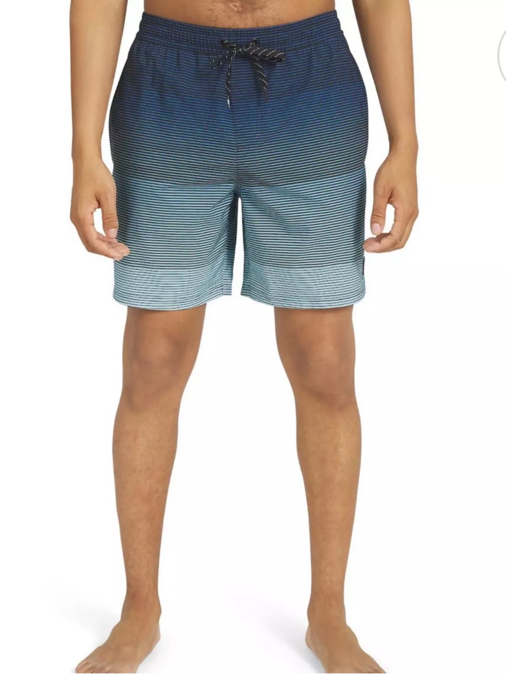 Quiksilver Blue Ombre Stripe Swim Trunks Waist 36